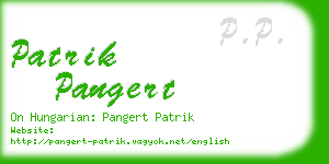 patrik pangert business card